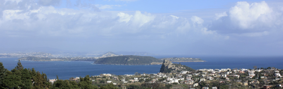Ischia Ponte. Blick auf Castello Aragonese