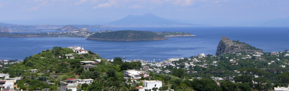 Ischia. Blick auf den Golf von Neapel